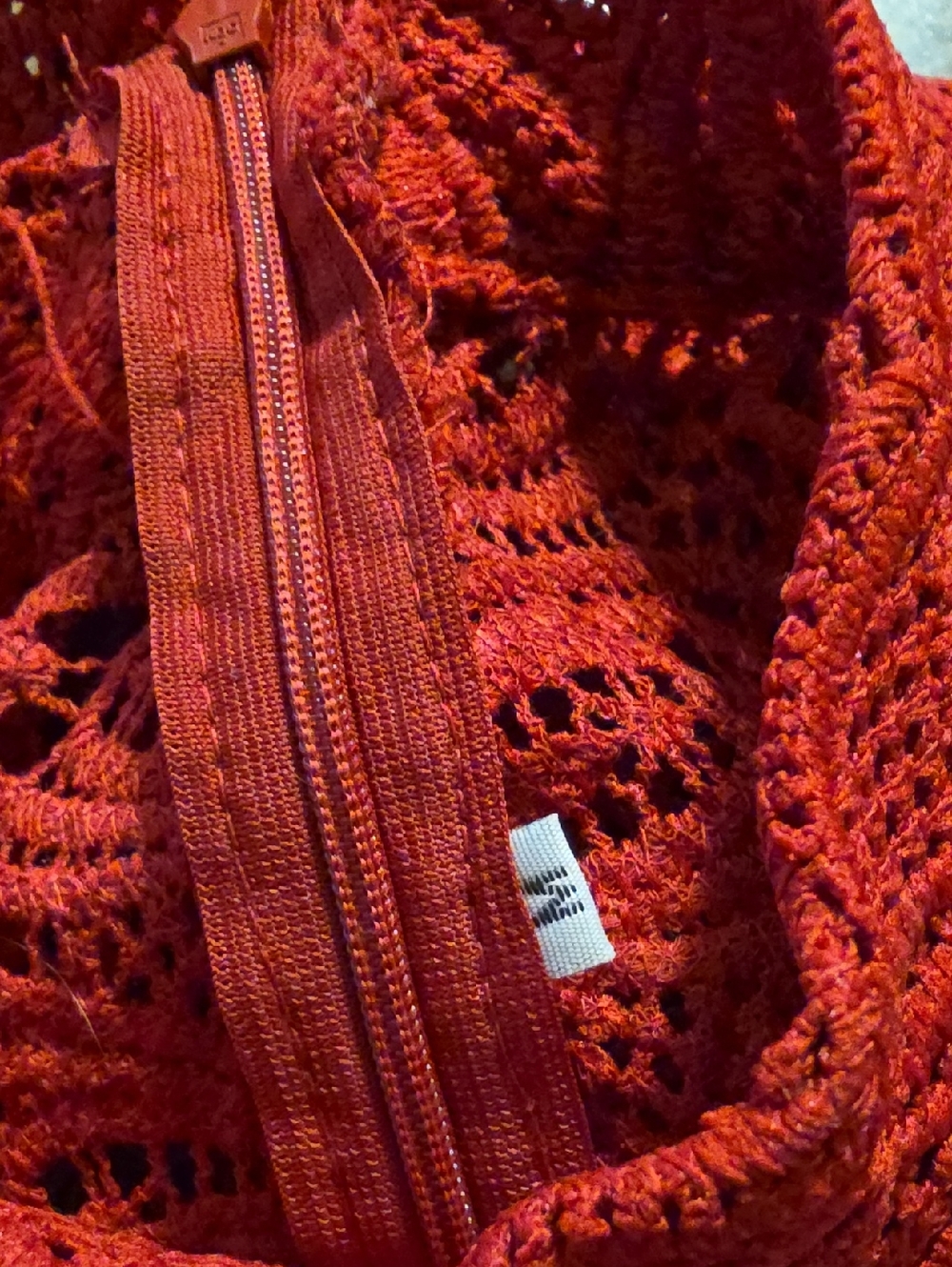 Crochet Top Red Dress Size M - Picture 4 of 8